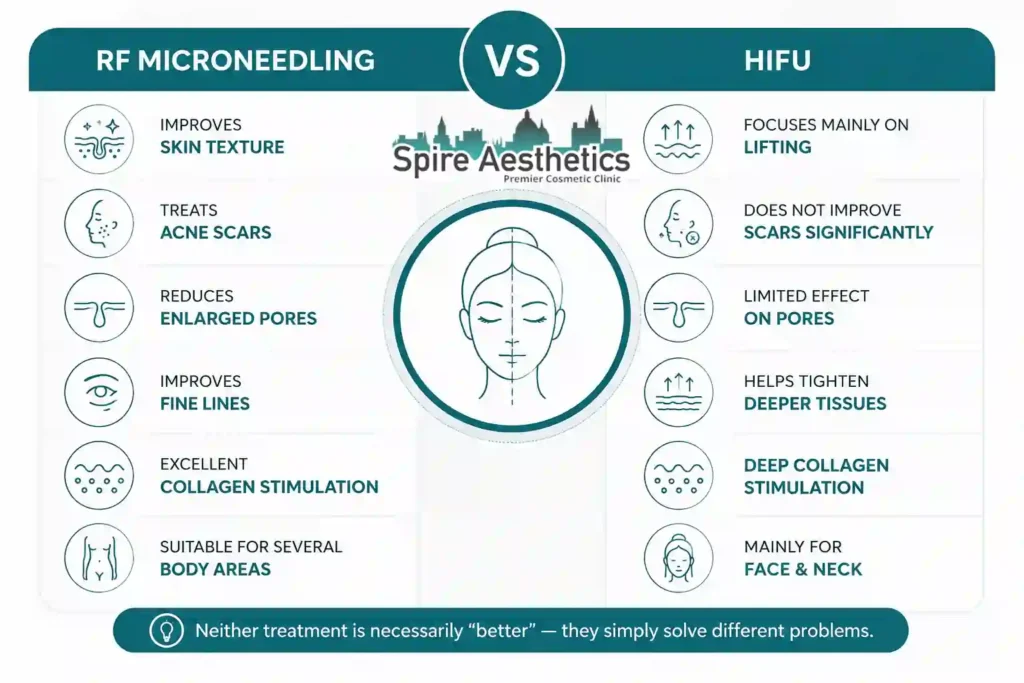 RF Microneedling vs HIFU: Which Treatment Gives Better Results Dorking?